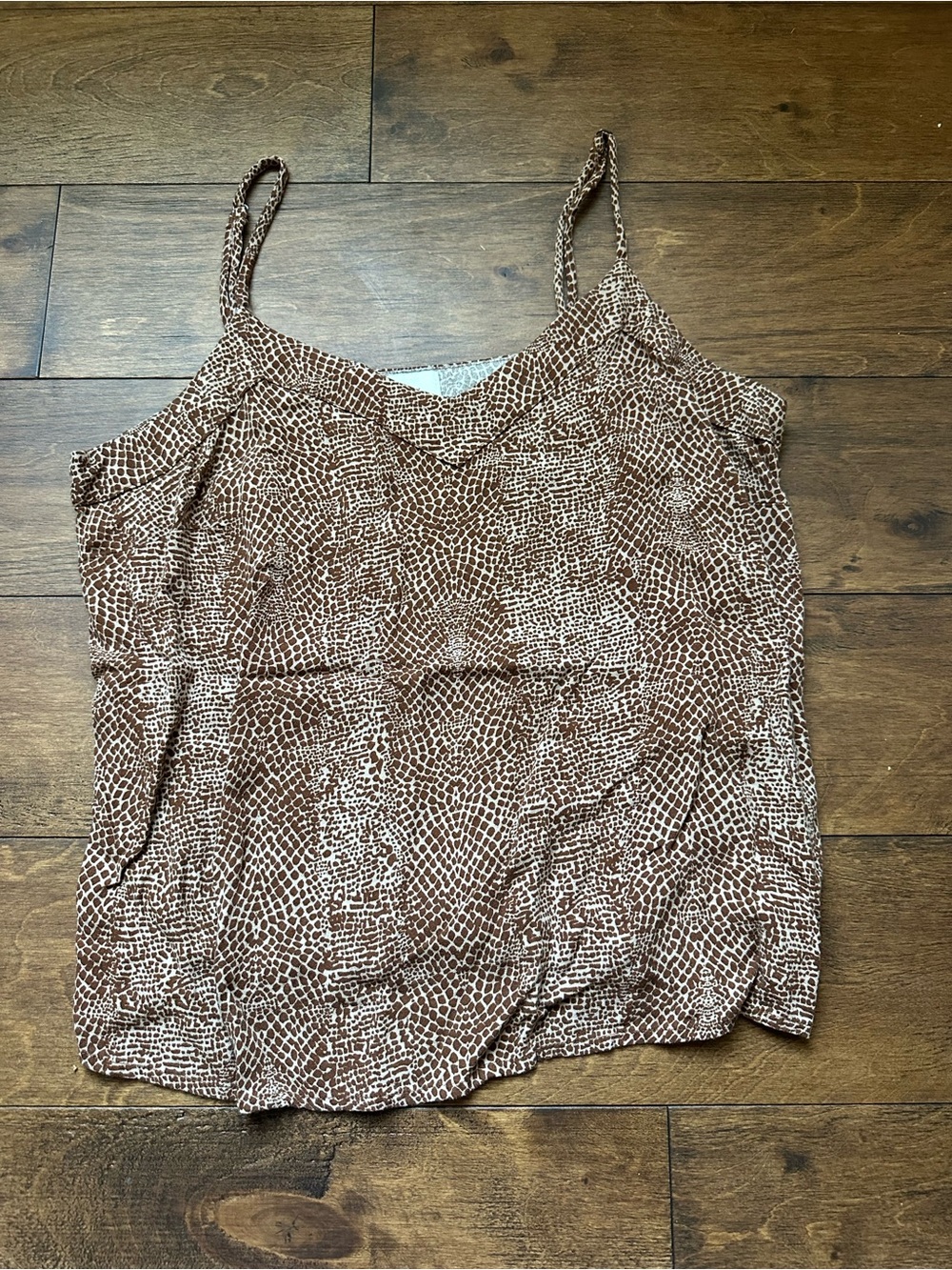 a new day Brown Printed Spaghetti Strap Cami